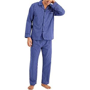 Hanes Heren 91002 pyjamaset, blauw geruit, XXX-Large