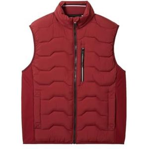 TOM TAILOR heren vest, 13721, bordeauxrood, M
