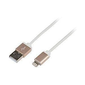 LogiLink UA0198 Lightning-kabel voor Apple-apparaten, 1 m, goudkleurig