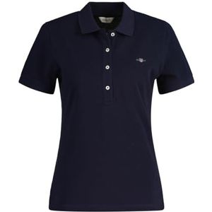 GANT Slim Sheild Piqué Polo met kapmouw, evening blue, 3XL