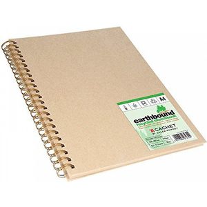 Ideaal Spiraal Notebook voor DALER ROWNEY Cachet Format 21 x 29,7 cm, met 80 vellen van 110 g/m2 fijnkorrelig papier