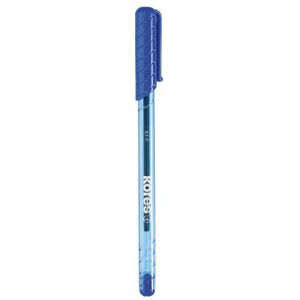 Kores - K1: Blauwe balpennen, 0,7 mm fijne punt biro met vlekbestendige inkt voor soepel schrijven, driehoekige ergonomische vorm, school- en kantoorbenodigdheden, pak van 12