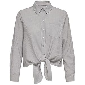 Onllola Life Ls Short Embelis Shirt WVN, wit (bright white), L