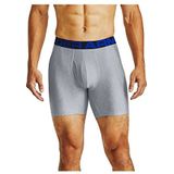 Under Armour Tech 6"" 2 Pack, Sneldrogend sportondergoed, 2 pack comfortabel heren ondergoed met strakke pasvorm Mannen, Academy/Mod Gray Light Heather, M