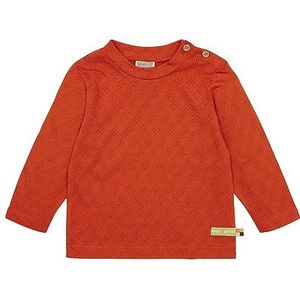 loud + proud Uniseks jacquard gebreid kindershirt, GOTS-gecertificeerd shirt, terracotta, 62/68 cm