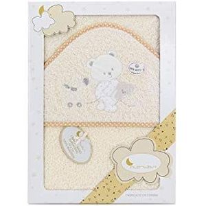 Interbaby 01222-05 baby badhanddoek met capuchon OSO CONEJO CARRITO beige, beige