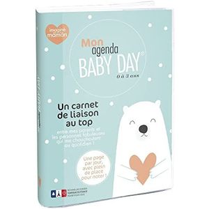 Exacompta Baby-Day 21101e Agenda voor binding en leven tussen ouders en voeding, personaliseerbaar, PVC
