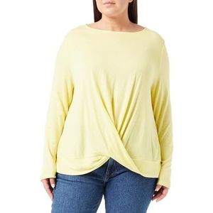 s.Oliver T-shirt voor dames met lange mouwen, geel 36, geel, 36