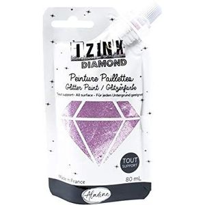 Aladine - Izink Diamond – glitterverf – ultra concentraat van pailletten ��– decoratie voor alle ondergronden – doe-het-zelf en creatieve vrije tijd – gemaakt in Frankrijk – zachte drinkfles 80 ml –