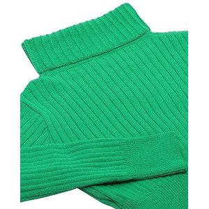 Libbi Blonda dames coltrui in lazy stijl, smalle pullover acryl groen maat XS/S, groen, XS