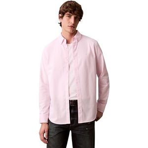 Calvin Klein Heren LS Solid Oxford klassiek overhemd LV140EM125 andere shirts, roze (paarderoze), XS, Roze (parelroze), XS