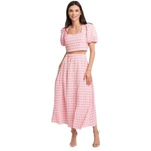 Swing Fashion Lexi_rozowobiala cocktailjurk voor dames, roze, 40