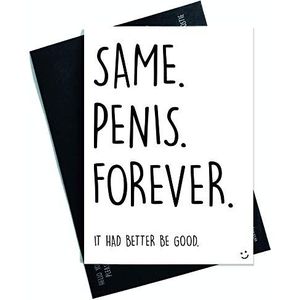 Grappige verlovingskaart met opschrift ""Same Penis Forever"", Bachelorette vuile kaart, grappige kaart, grappige kaart, voor vrijgezellenfeest, bruidsfeest, PC294
