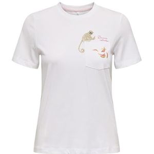 ONLY Dames Onlpolli Life Reg S/S Pocket Top Box JRS, wit (bright white), S