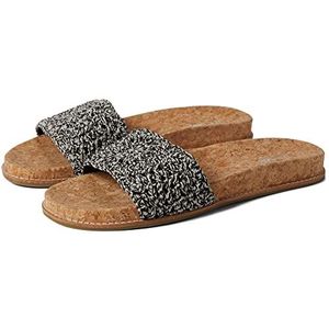 The SAK, Mendocino Slide Crochet Slip-On sandalen voor de zomer, open teen, zwart, maat 39