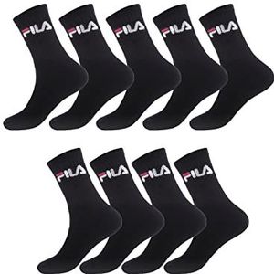 FILA Comfortabele sportsokken voor heren, ultrazacht, antislip, verpakking van 9 stuks, zwart (Noir N - Nr), 39/42 EU