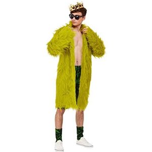 Cannabis King Costume, Green, Coat, Shorts, Socks & Crown, (XL)