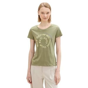 TOM TAILOR Denim T-shirt voor dames, 18938 - Greyish Green, XXL
