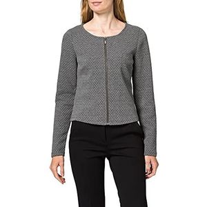 Unbekannt Vinaja New Short Jacket Blazer voor dames, Medium grijs (grey melange), XL
