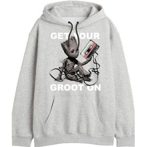 Marvel Sweatshirt met capuchon voor heren, Grijs Melange, L/Tall