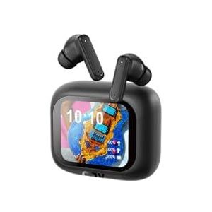 CGV Urban View Draadloze Bluetooth in-ear hoofdtelefoon met equalizer touchscreen, True Wireless met ENC en ANC-technologie, 18 uur looptijd, 4 geïntegreerde microfoons