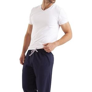 EMINENCE - T-shirt - Wit - Katoen - V-hals, Korte Mouwen