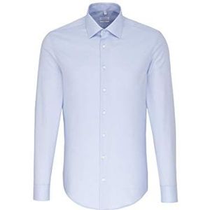 Seidensticker Heren Shirt, Mid-blauw, 52