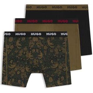 HUGO - Boxershorts - Set van Drie - Effen en Bedrukt - Stretchkatoen