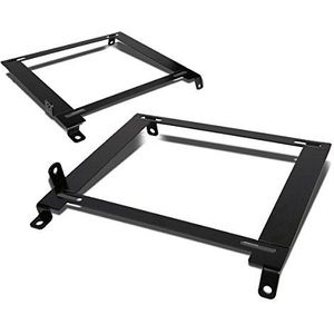 DNA MOTORING SBK-LM-HC01 Paar Low Mount Racing Emmer Seat Mount Beugels Compatibel met 01-05 Civic, Zwart