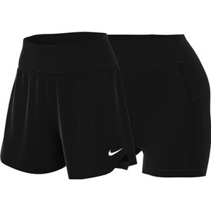 Nike Dames Shorts W Nkct Df Advtg Short, Zwart/Zwart/Wit, FQ3050-010, 2XL