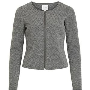 Vila Vinaja New Short Jacket-Noos gebreide jas voor dames, Medium grijs (grey melange), XXL