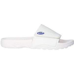 Scholl Nautilus Slide Sandaal voor heren, Wit, 41 EU