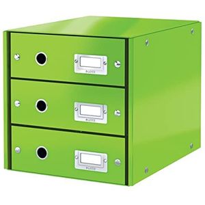 Leitz Ladekast, 3 Laden, A4, Click And Store, 60480054 - Groen