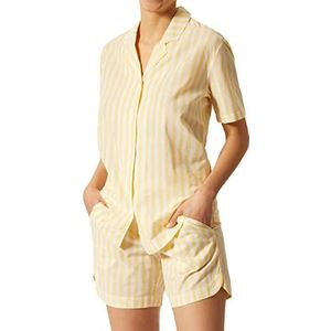 Schiesser Damespyjama, korte pyjamaset, geel, 38
