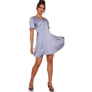 Chi Chi London Chi Harlla jurk voor dames Cocktail, Blauw, 36
