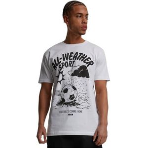 Merchcode Heren T-shirt Footballs Coming Home All Weather Sports Tee, regular fit, katoen 100%, 5XL, wit, 5XL