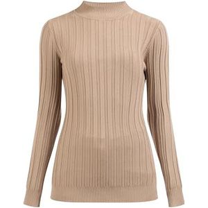 baradello Gebreide damestrui Turtleneck 39725041-BA01, donker zand, M/L, donkerzand, M/L