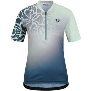 Ziener NELENIA Fietsshirt voor dames, mountainbike, racefiets, ademend, sneldrogend, elastisch, korte mouwen, halve marineblauw, 36