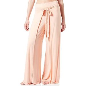 Emporio Armani Damesbroek Fluid Viscose Broek, Abrikoos, M
