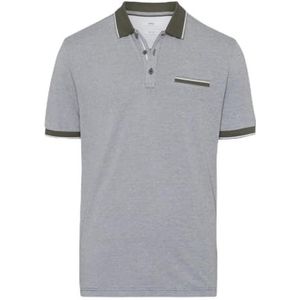 Style Paddy Poloshirt in sportieve tweekleurige look, Pale Olive, XS
