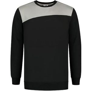 Tricorp 302013 Workwear Bicolor kruisnaad sweatshirt, 70% katoen/30% polyester, 280 g/m², wit-donkergrijs, maat M