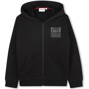 HUGO Kids - Kinderhoodie - Fleece - Met Rits - Tweedelig Logo