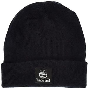 Timberland Heren korte horloge cap met geweven label koud weer hoed, Donkere marine, One Size