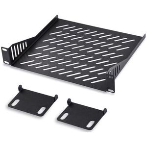 GeeekPi DeskPi Rack Shelf 10 inch 1U Server Rack Plank, geventileerde planken voor goede luchtcirculatie, vrijdragende montage, wandgemonteerd rack, netwerkkastplank, montagebak voor computerbehuizing