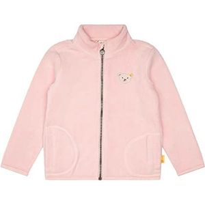 Steiff Uniseks fleecejack voor kinderen, zonder capuchon, Zilverroze., 128
