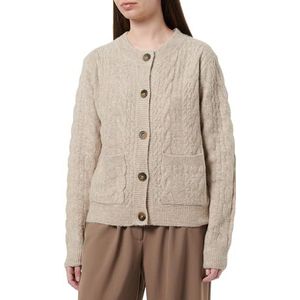 TILDEN Dames gebreide jas met knopen 39431309, beige melange, XS/S, beige melange, XS/S