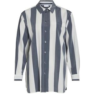 Vidancy L/S Long Shirt/Pb, Navy Blazer/Stripes: cloud Dancer, 38