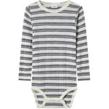 Merino Wol - Romper - Lange Mouwen - Drukknoopsluiting