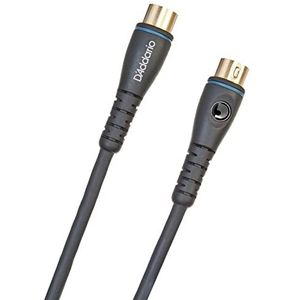 D'Addario Midi-kabel - afgeschermd voor ruisonderdrukking - geweldig voor fantoomvoeding - vergulde stekker - 1,52 meter - 1 pak