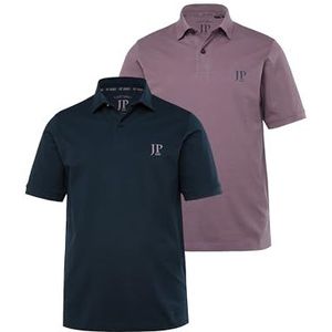 JP 1880 Menswear Big & Tall Plus Size L-8XL T-shirt, basic, ronde hals, gekamd katoen, tot 8XL 702558, mauve, L